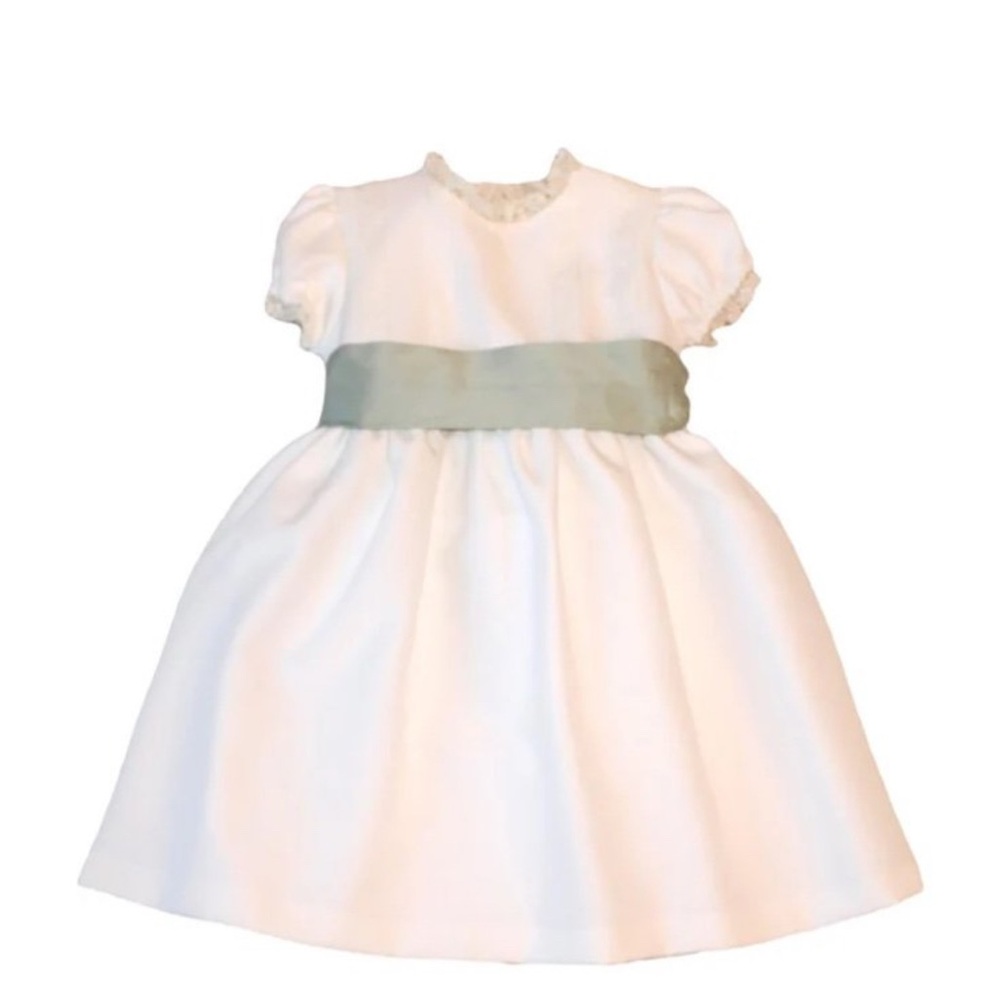Amaia Sofia Dress w/ mint sash. NWT. Never worn. Size 6Y.